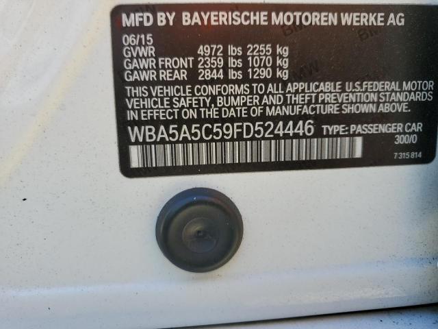 Photo 10 from auction – 2015 BMW 528 I with VIN WBA5A5C59FD524446