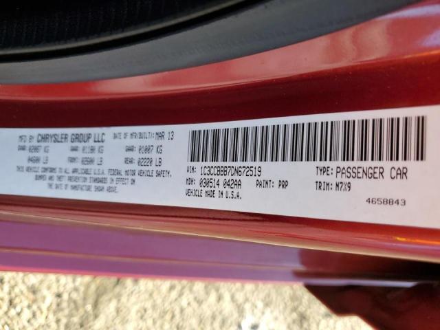 Photo 10 from auction – 2013 CHRYSLER 200 TOURIN with VIN 1C3CCBBB7DN672519