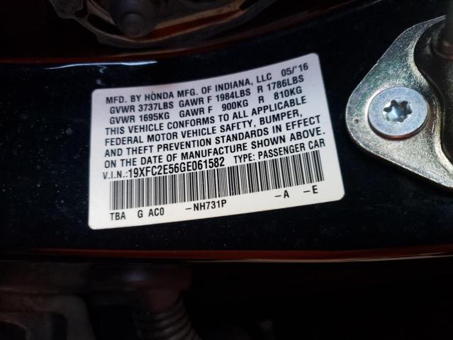 Photo 10 from auction – 2016 HONDA CIVIC LX with VIN 19XFC2E56GE061582