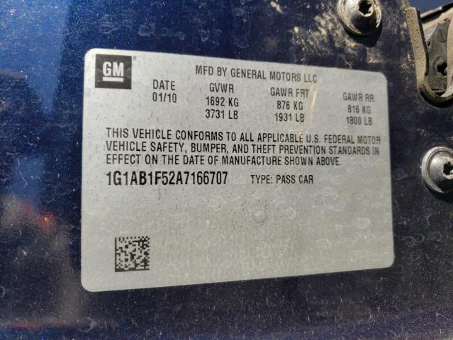 Photo 10 from auction – 2010 CHEVROLET COBALT LS with VIN 1G1AB1F52A7166707
