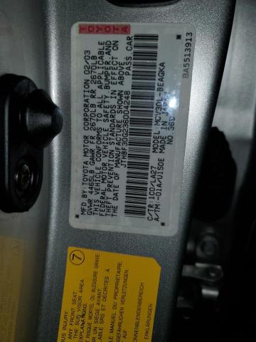 Photo 10 from auction – 2003 LEXUS ES 300 with VIN JTHBF30G236004248
