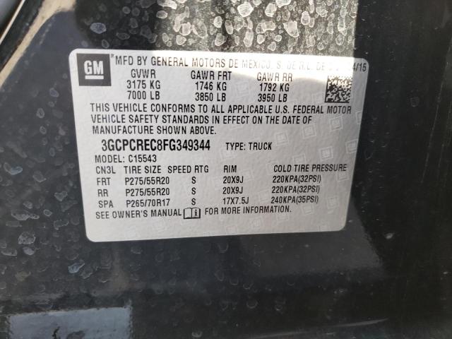 Photo 10 from auction – 2015 CHEVROLET SILVERADO with VIN 3GCPCREC8FG349344
