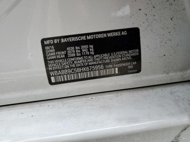 Photo 10 from auction – 2017 BMW 330 I with VIN WBA8B9C58HK675956