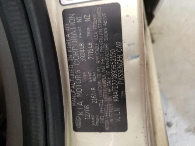 Photo 10 from auction – 2009 KIA SPECTRA EX with VIN KNAFE221895652150