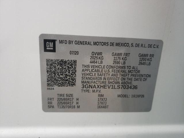 Photo 10 from auction – 2020 CHEVROLET EQUINOX LS with VIN 3GNAXHEV1LS703436