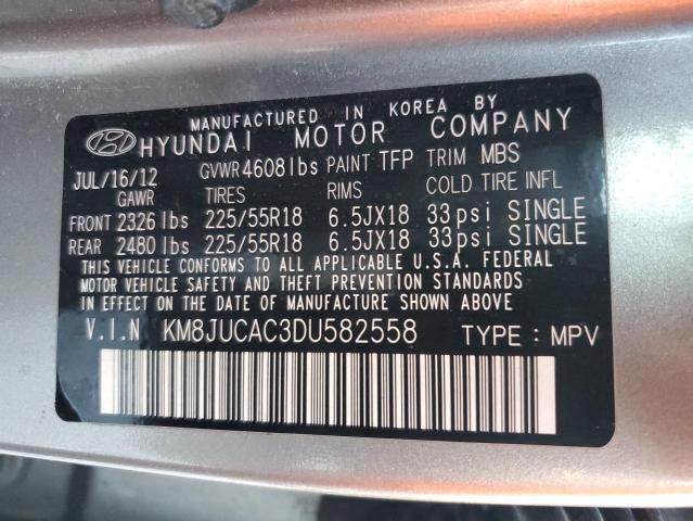 Photo 10 from auction – 2013 HYUNDAI TUCSON GLS with VIN KM8JUCAC3DU582558