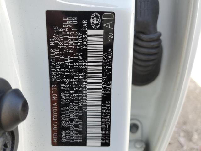 Photo 10 from auction – 2015 TOYOTA COROLLA L with VIN 2T1BURHE3FC373632