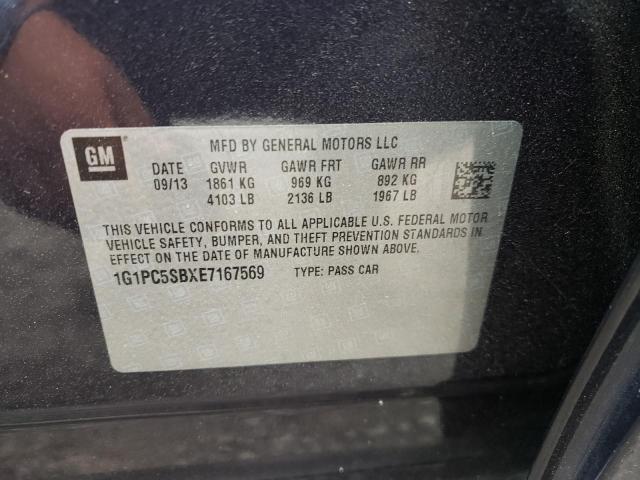 Photo 10 from auction – 2014 CHEVROLET CRUZE LT with VIN 1G1PC5SBXE7167569