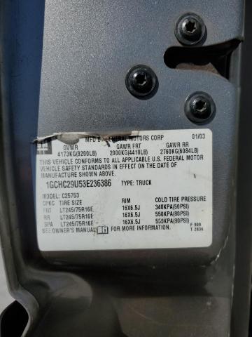 Photo 10 from auction – 2003 CHEVROLET SILVERADO with VIN 1GCHC29U53E236386