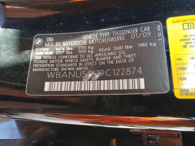 Photo 10 from auction – 2009 BMW 528 I with VIN WBANU53519C122874