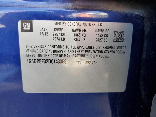 Photo 10 from auction – 2013 CADILLAC CTS PREMIU with VIN 1G6DP5E32D0143358