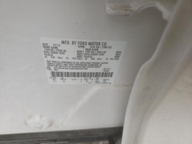 Photo 10 from auction – 2014 FORD EDGE LIMIT with VIN 2FMDK4KC8EBB76709