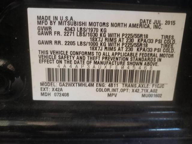 Photo 10 from auction – 2015 MITSUBISHI OUTLANDER with VIN 4A4AP3AUXFE045468