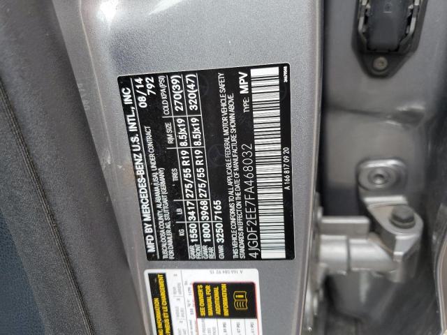 Photo 10 from auction – 2015 MERCEDES-BENZ GL 350 BLU with VIN 4JGDF2EE7FA468032