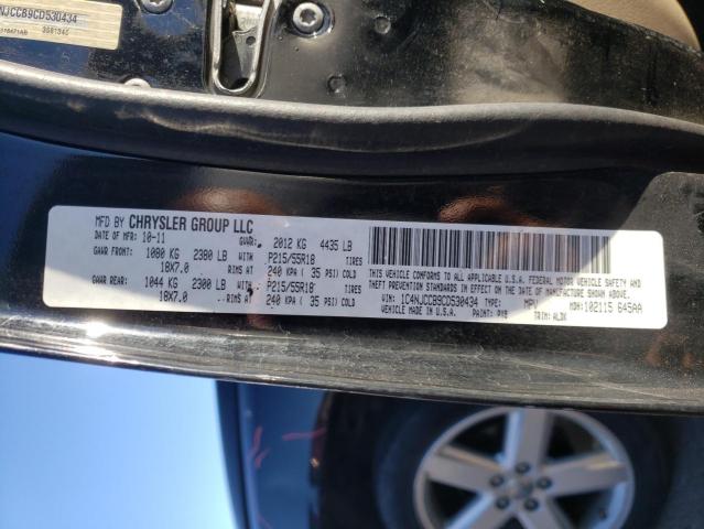 Photo 10 from auction – 2012 JEEP COMPASS LI with VIN 1C4NJCCB9CD530434
