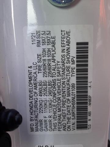 Photo 10 from auction – 2022 HONDA CR-V EX with VIN 5J6RT6H55NL011089