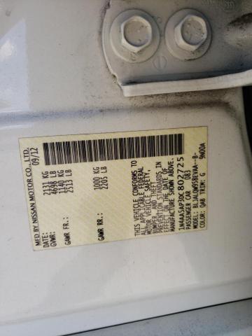 Photo 10 from auction – 2013 NISSAN MAXIMA S with VIN 1N4AA5AP3DC802725