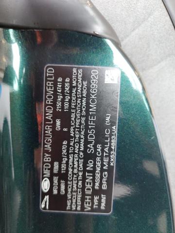Photo 10 from auction – 2021 JAGUAR F-TYPE R with VIN SAJD51FE1MCK69920