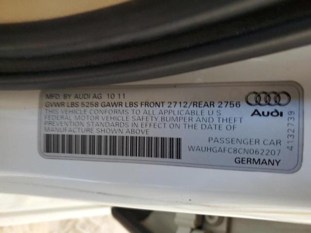 صورة رقم 10 من المزاد - 2012 AUDI A6 PRESTIG مع VIN WAUHGAFC8CN062207