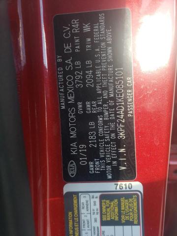 Photo 10 from auction – 2019 KIA FORTE FE with VIN 3KPF24AD1KE085101
