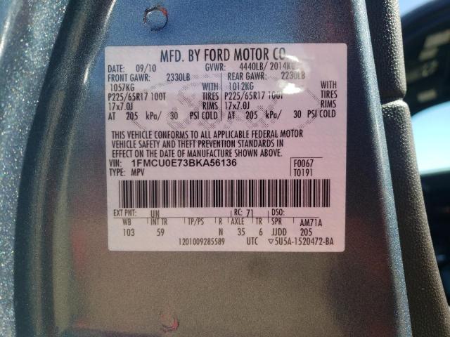 Photo 10 from auction – 2011 FORD ESCAPE LIM with VIN 1FMCU0E73BKA56136