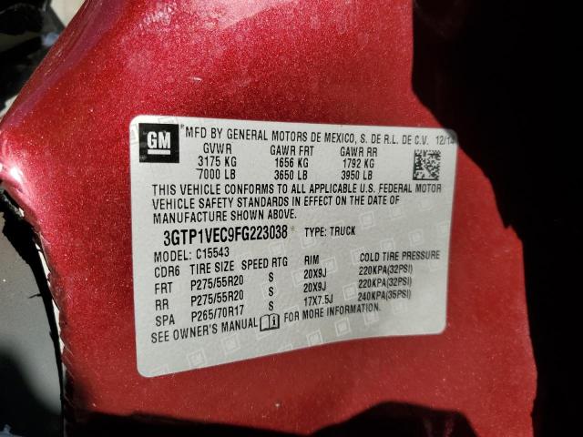 Photo 10 from auction – 2015 GMC SIERRA C15 with VIN 3GTP1VEC9FG223038