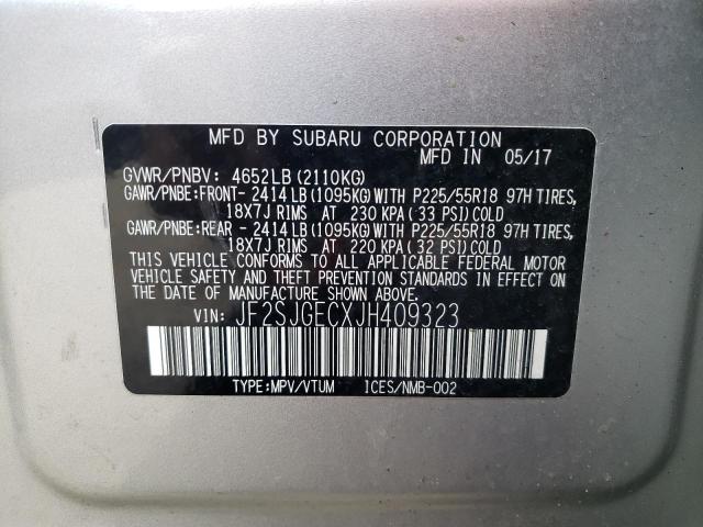 Photo 10 from auction – 2018 SUBARU FORESTER 2 with VIN JF2SJGECXJH409323