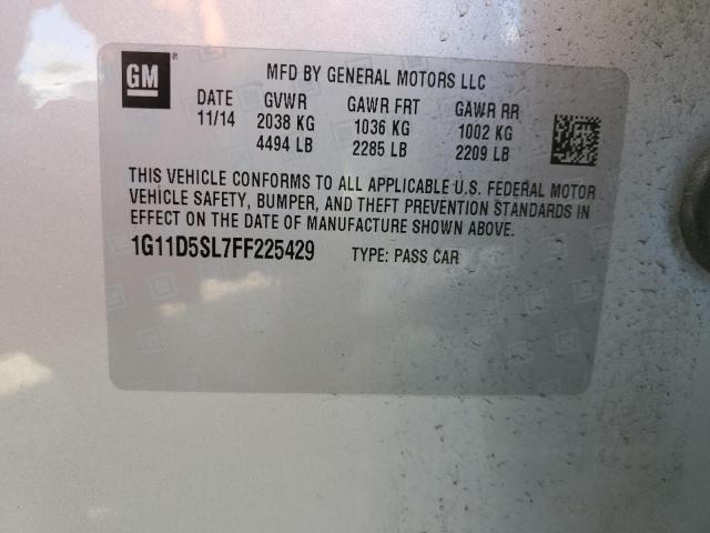 Photo 10 from auction – 2015 CHEVROLET MALIBU 2LT with VIN 1G11D5SL7FF225429