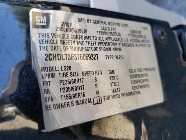 Photo 10 from auction – 2007 CHEVROLET EQUINOX LT with VIN 2CNDL73F376069327