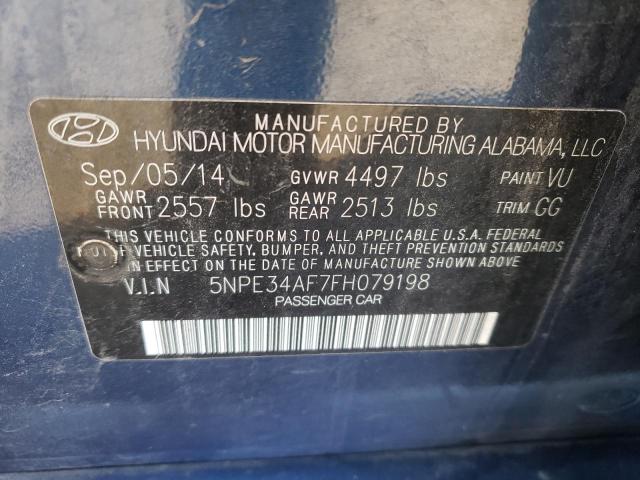 Photo 10 from auction – 2015 HYUNDAI SONATA SPO with VIN 5NPE34AF7FH079198