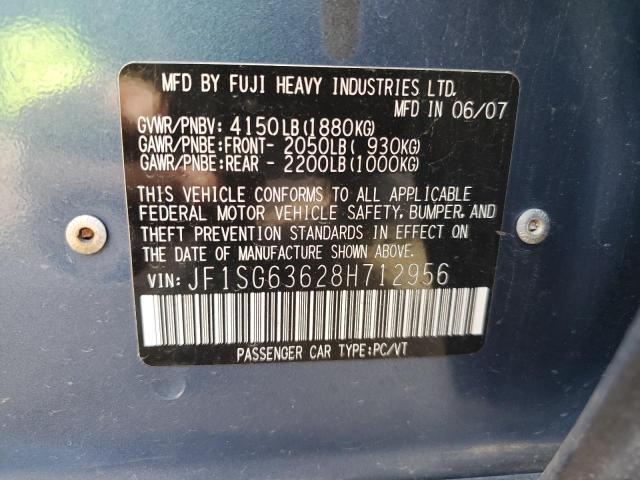 Photo 10 from auction – 2008 SUBARU FORESTER 2 with VIN JF1SG63628H712956