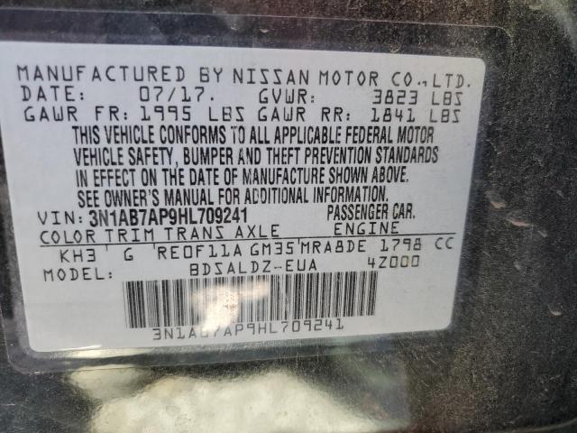 Photo 10 from auction – 2017 NISSAN SENTRA S with VIN 3N1AB7AP9HL709241