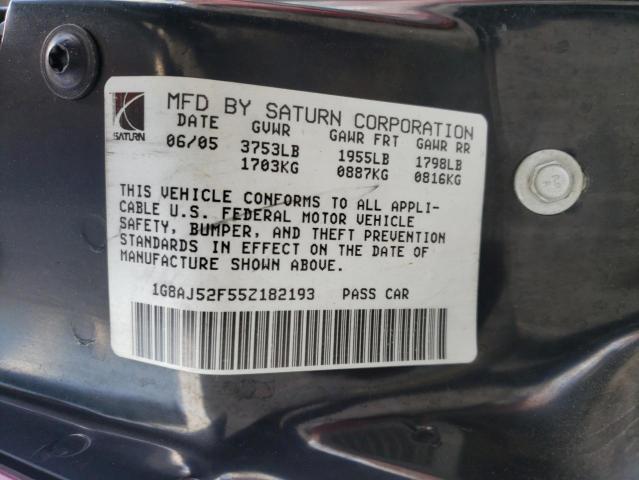 Photo 10 from auction – 2005 SATURN ION LEVEL with VIN 1G8AJ52F55Z182193