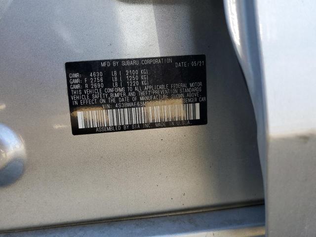 Photo 10 from auction – 2021 SUBARU LEGACY PRE with VIN 4S3BWAF65M3020886