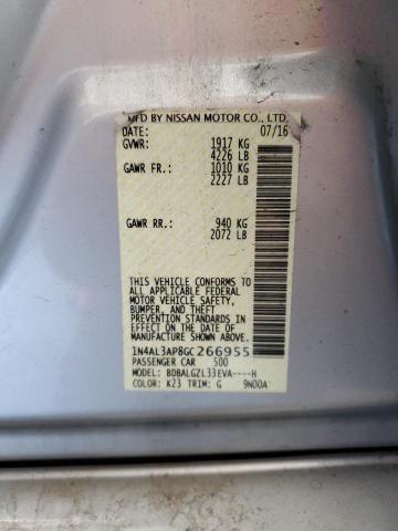 Photo 10 from auction – 2016 NISSAN ALTIMA 2.5 with VIN 1N4AL3AP8GC266955