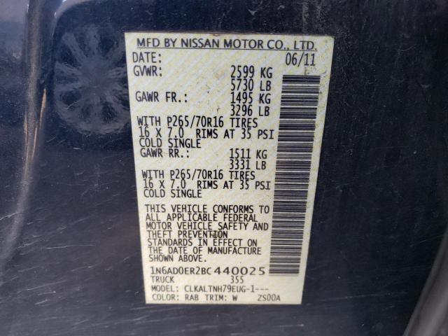 Photo 10 from auction – 2011 NISSAN FRONTIER S with VIN 1N6AD0ER2BC440025