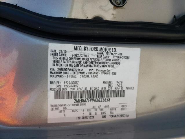 Photo 10 from auction – 2010 MERCURY GRAND MARQ with VIN 2MEBM7FV9AX623658