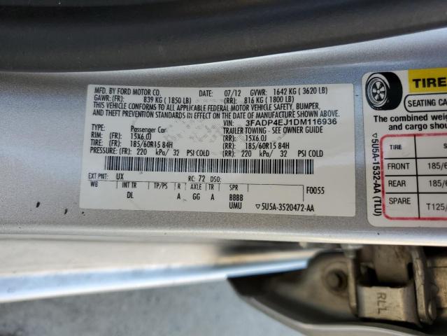 Photo 10 from auction – 2013 FORD FIESTA SE with VIN 3FADP4EJ1DM116936