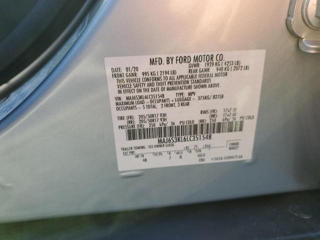Photo 10 from auction – 2020 FORD ECOSPORT T with VIN MAJ6S3KL6LC351548