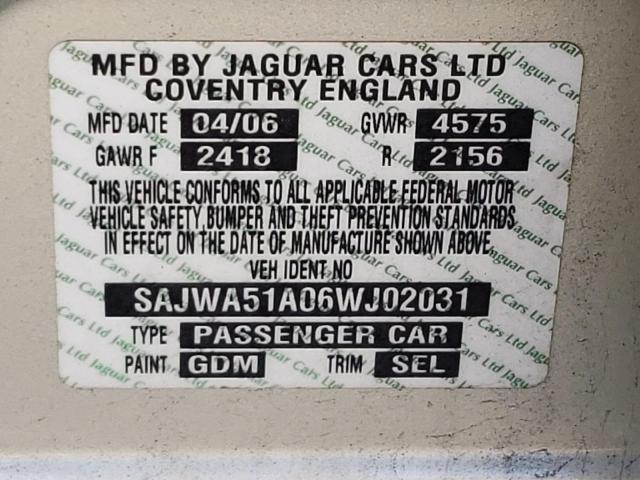 Photo 10 from auction – 2006 JAGUAR X-TYPE 3.0 with VIN SAJWA51A06WJ02031