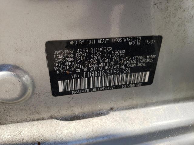Photo 10 from auction – 2008 SUBARU IMPREZA 2. with VIN JF1GH61628H821584