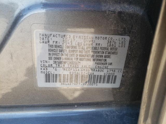 Photo 10 from auction – 2018 NISSAN SENTRA S with VIN 3N1AB7AP7JY220071