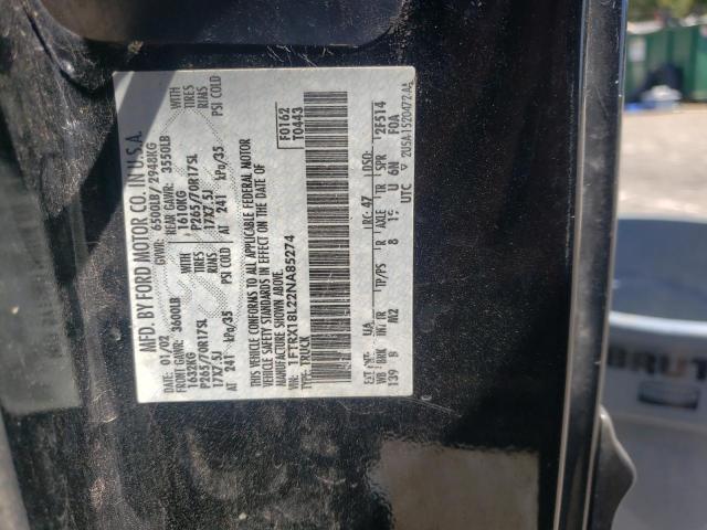 Photo 10 from auction – 2002 FORD F150 with VIN 1FTRX18L22NA85274