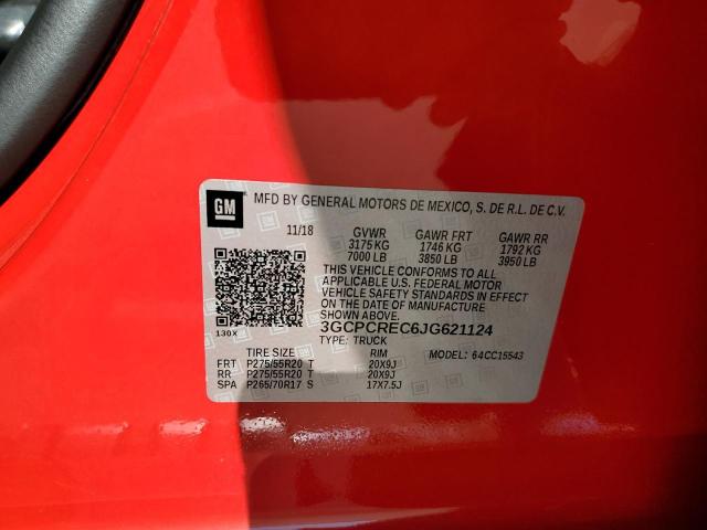 Photo 10 from auction – 2018 CHEVROLET SILVERADO with VIN 3GCPCREC6JG621124