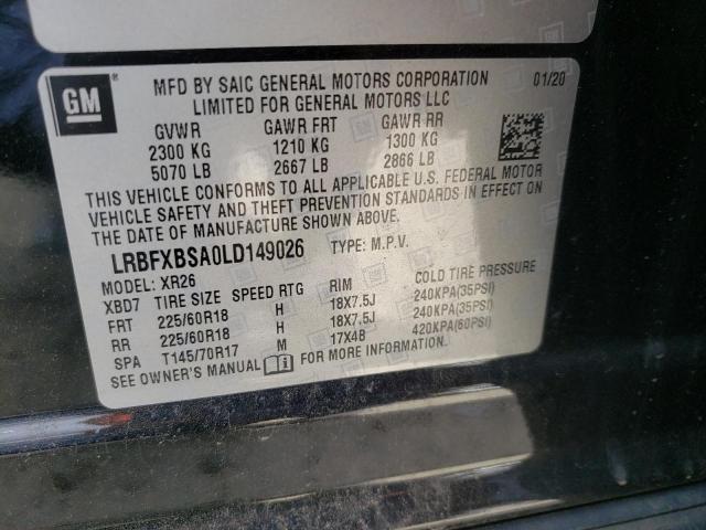 Photo 10 from auction – 2020 BUICK ENVISION P with VIN LRBFXBSA0LD149026