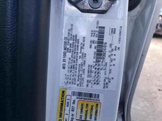 Photo 10 from auction – 2019 FORD FUSION TIT with VIN 3FA6P0D92KR241016