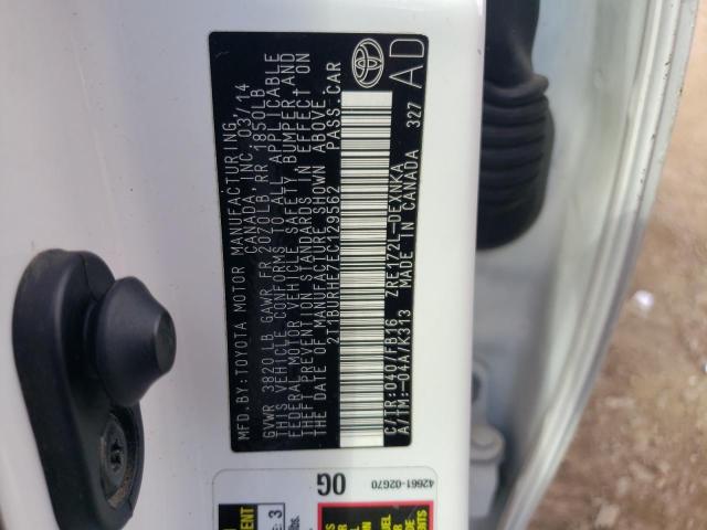 Photo 10 from auction – 2014 TOYOTA COROLLA L with VIN 2T1BURHE7EC129562