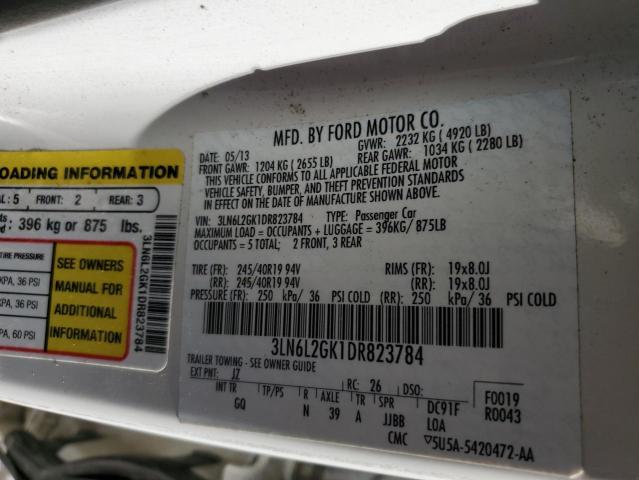 Photo 10 from auction – 2013 LINCOLN MKZ with VIN 3LN6L2GK1DR823784