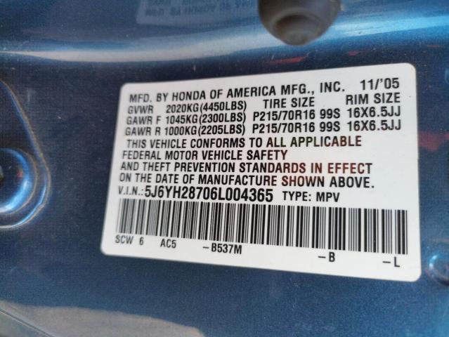 Photo 10 from auction – 2006 HONDA ELEMENT EX with VIN 5J6YH28706L004365