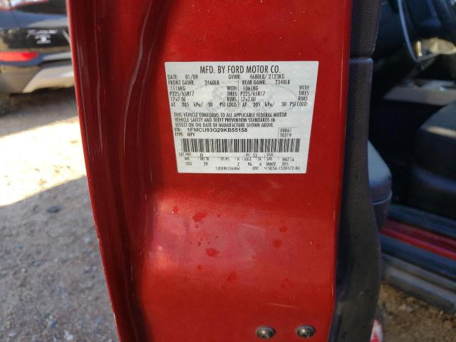 Photo 10 from auction – 2009 FORD ESCAPE XLT with VIN 1FMCU93G29KB55158